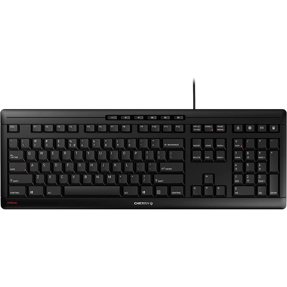 CHERRY Stream Keyboard Wired USB SX Scissors Mechanism QWERTY Whisper-Quiet S...
